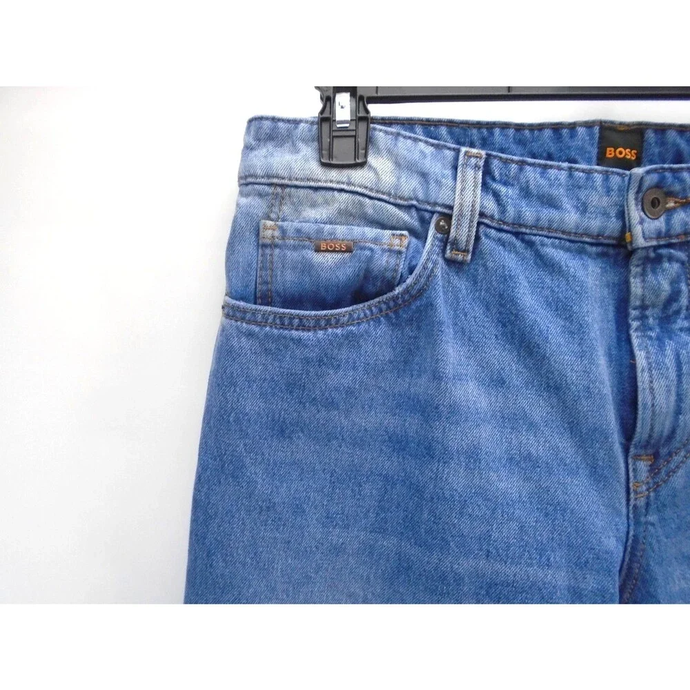 Hugo Boss R.E Maine Jeans Mens Size 34x32 Regular Fit Stretch Denim Blue - Picture 4 of 13